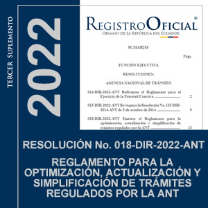 RESOLUCIÓN No. 018-DIR-2022-ANT