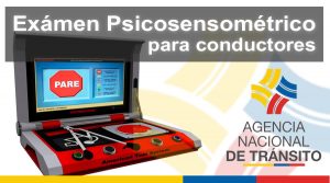 examen psicosensometrico para licencia de conducir ant ecuador